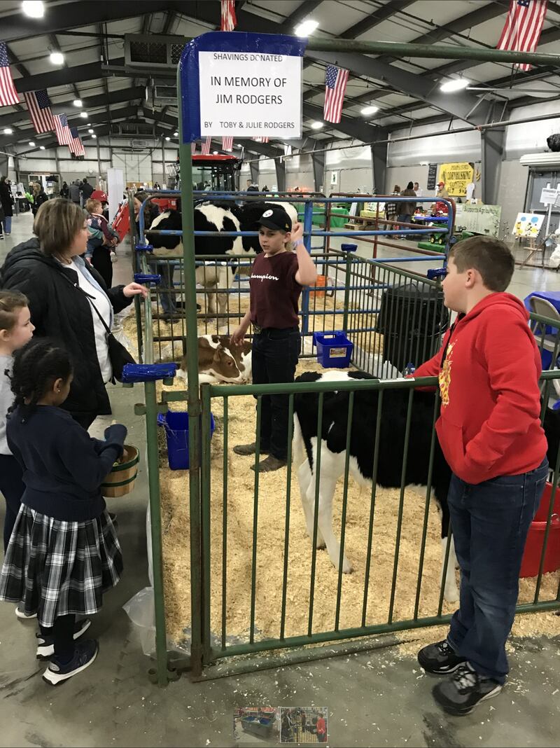 Children learn about livestock at the 2024 Ag Day in northern Indiana.