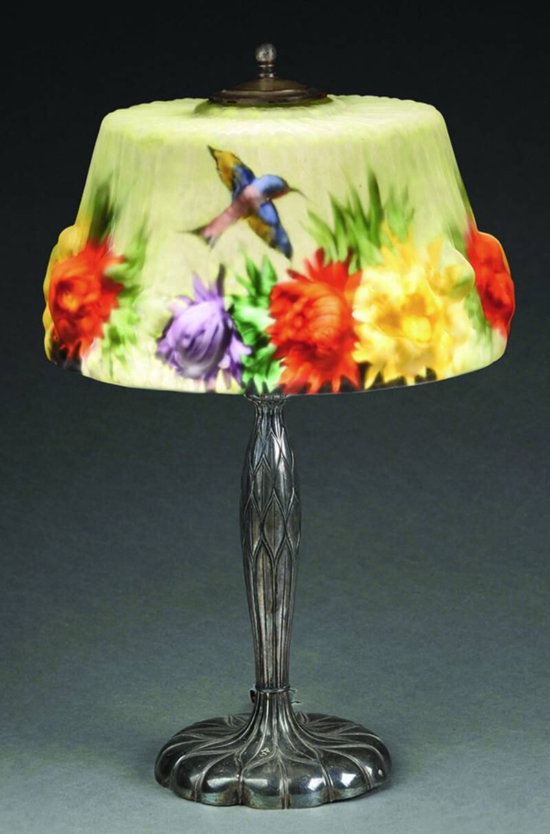 Puffy painted shades mean Pairpoint lamps can bring beauty to a room even when they’re turned off.