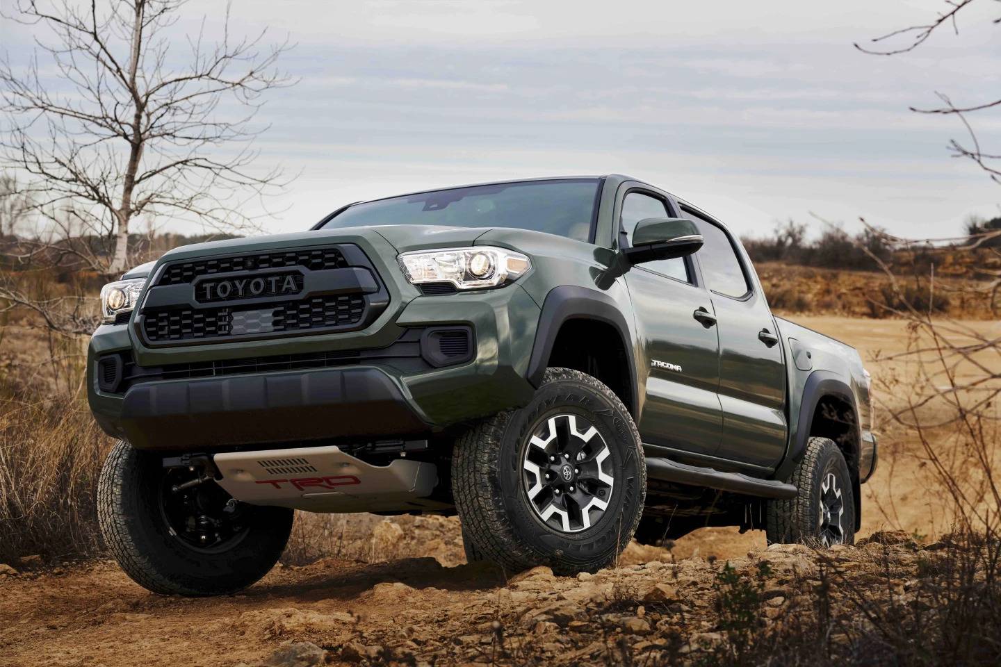 This photo provided by Toyota shows the 2023 Tacoma TRD Off Road. It’s Edmunds’ pick for a reasonably priced midsize truck with solid off-road trail capability.