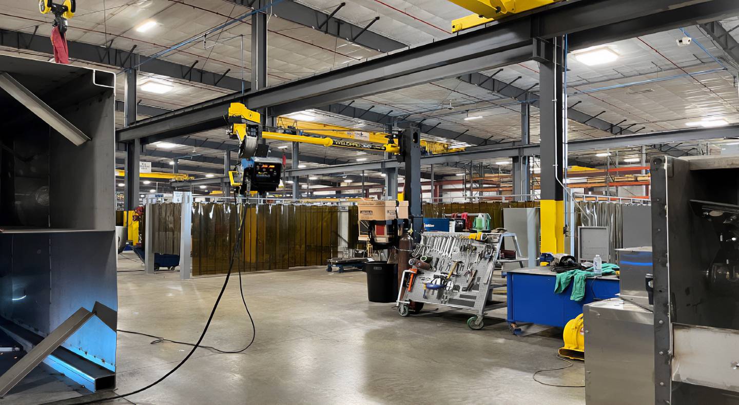 An expansion at GSI’s fertilizer equipment production plant in Paris, Illinois, doubled production capacity, including a new remote control weld boom.