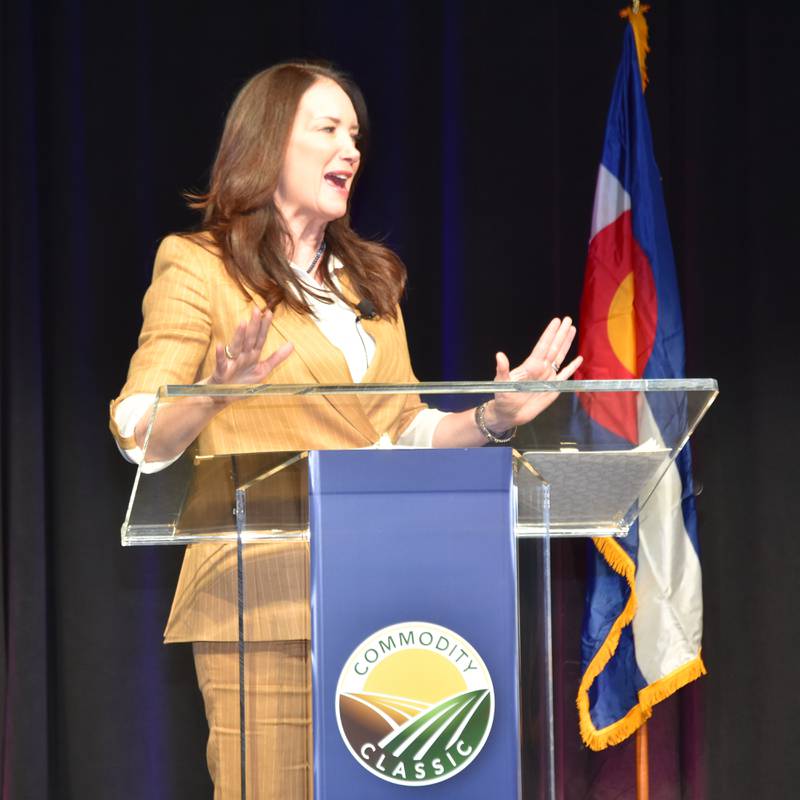 Ag Secretary Brooke Rollins received a standing ovation as she walked on and off the stage at the Commodity Classic, the annual meeting of the National Corn Growers Association, the American Soybean Association, National Sorghum Producers, the Association of Equipment Manufacturers and the National Association of Wheat Growers.