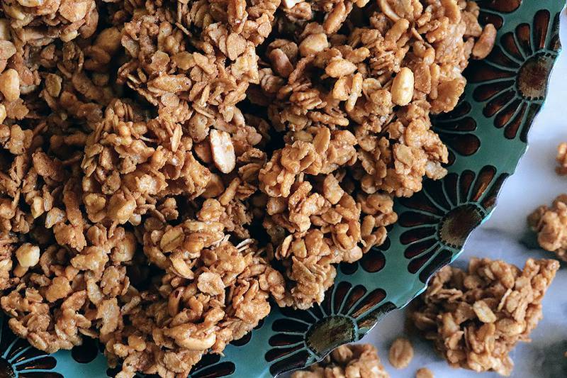 Baked homemade granola is naturally sweetened with the perfect amount of crunch. It is completely customizable for a go-to pantry staple.