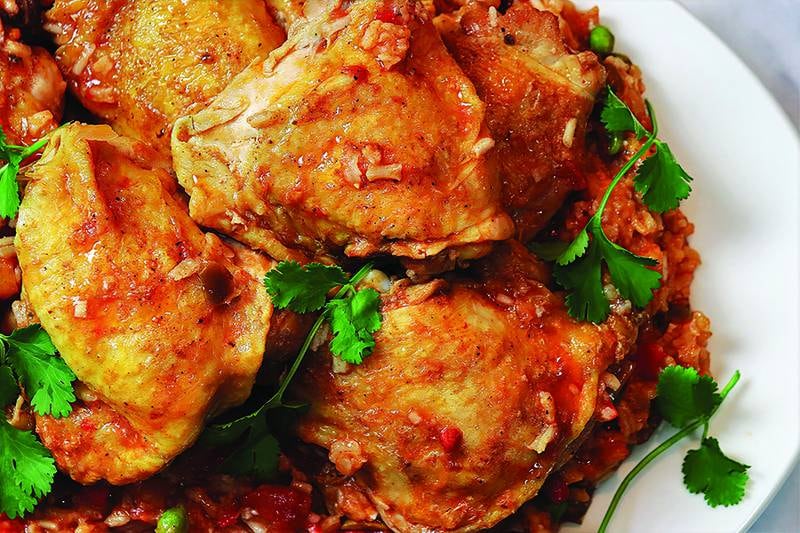 Arroz con Pollo is a comforting one-pot meal that’s as budget-friendly as it is delicious.