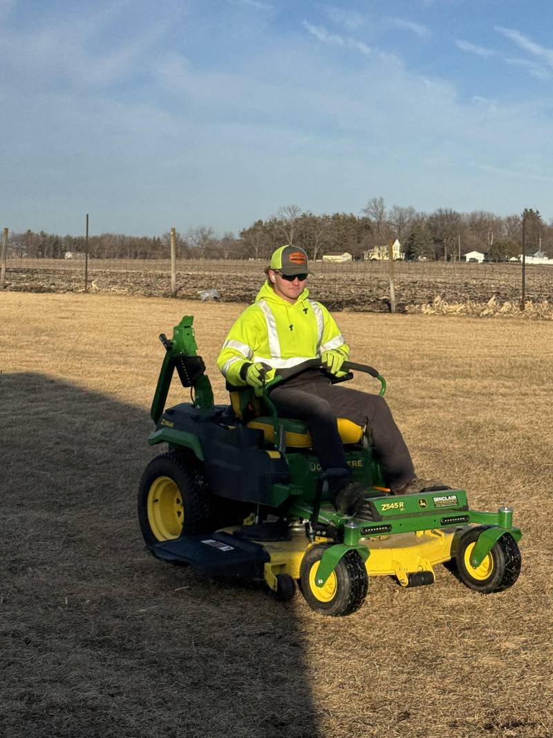 Tucker Snook provides lawn care services to 40 yards each week and he also offers spring and fall cleanup services.