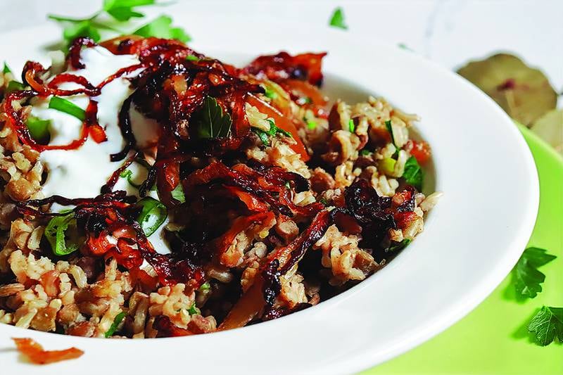 Mujadara proves lentils, rice and caramelized onions are a match made in culinary heaven.