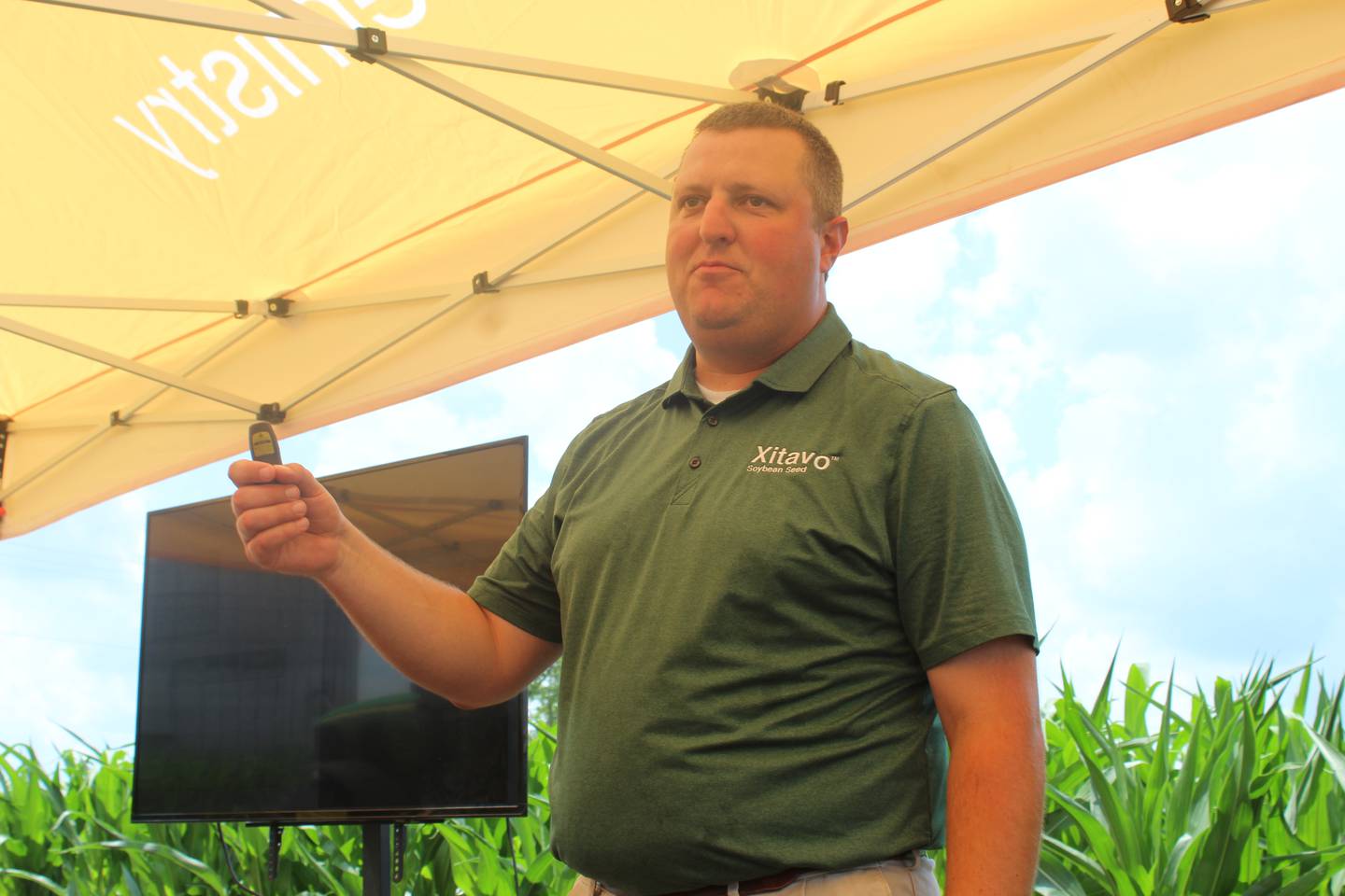 Jared Roskamp discusses the importance of fungicides to protect the investment farmers have made in their crops growing in the fields.