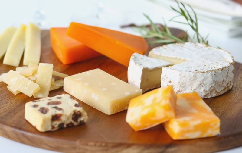 Colorful cheese boards double as table décor.
