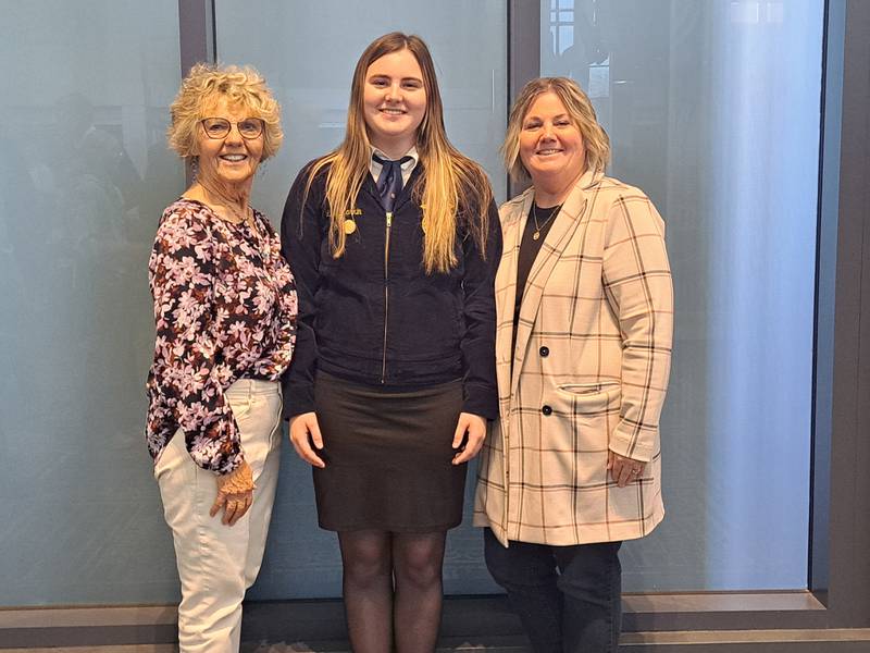 Penny Lauritzen (from left), Libby Larkin and Jenny Larkin are three generations of women from a family involved in the agricultural industry.