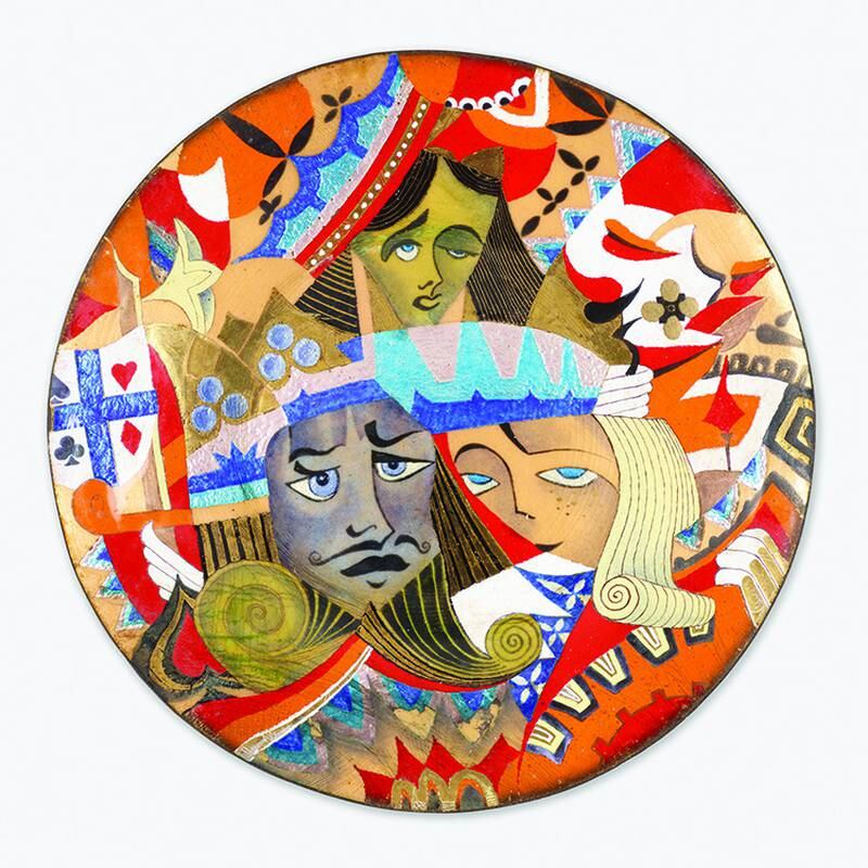 Kenneth Bates’ mid-century enamel pieces like this King of Hearts panel brought the medium into the modern art world.