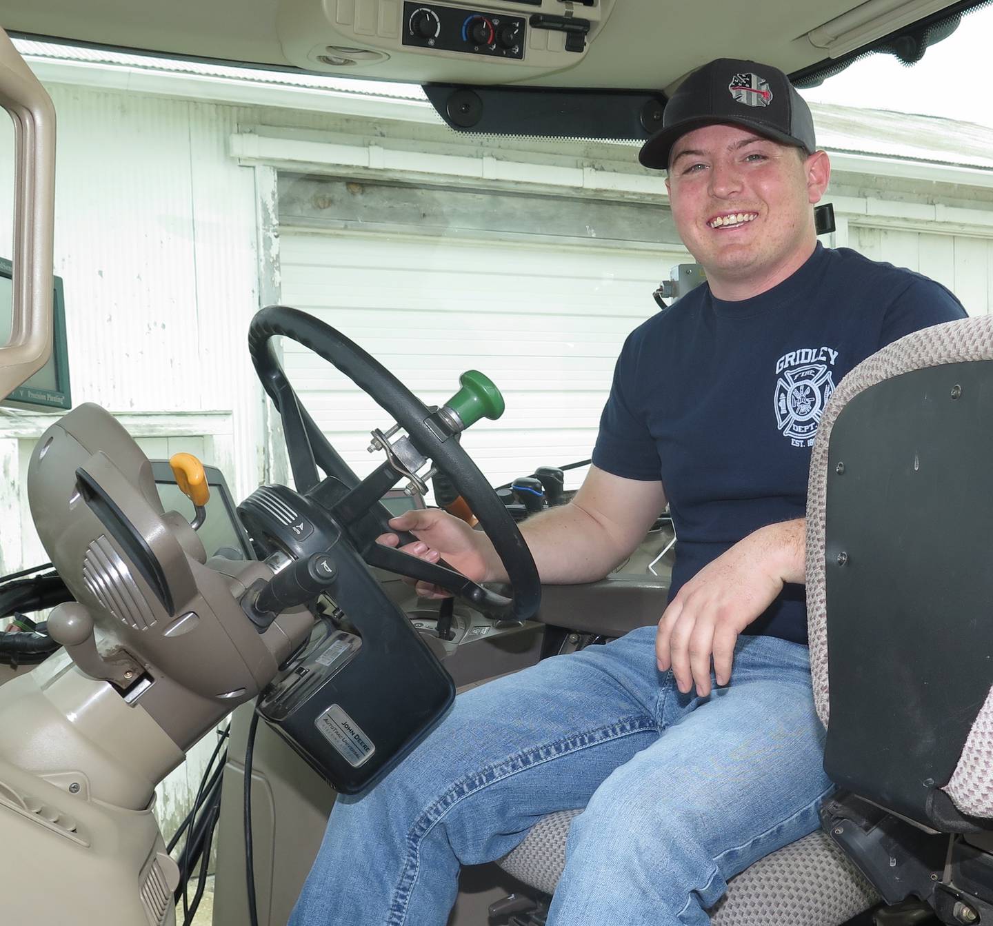 Wade Knobloch grows corn and soybeans with his father and grandfather. As of mid-April, the equipment was ready to roll as they wait for the soil and weather to cooperate.