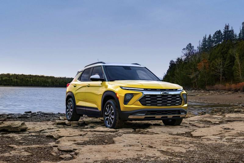 This photo provided by General Motors shows the 2024 Chevrolet Trailblazer Activ. The Activ includes some mild upgrades that enhance the Trailblazer’s off-road capabilities.