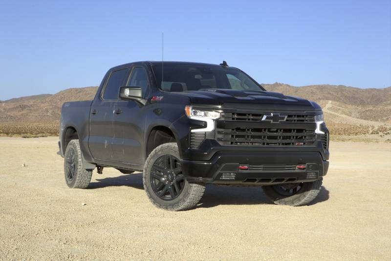 Besides four-wheel drive, the 2025 Chevy Silverado 1500 Trail Boss is outfitted with a lifted suspension, stronger shock absorbers, underbody skid plates and all-terrain tires.