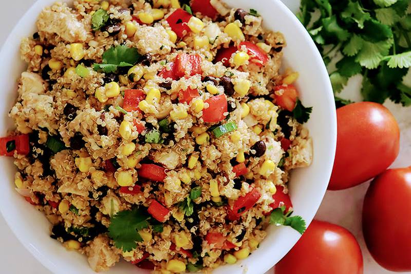 Savor this colorful Southwest quinoa salad — a lunchtime delight.