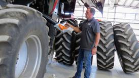 Combine fire threat: Keep machine clean with leaf blower