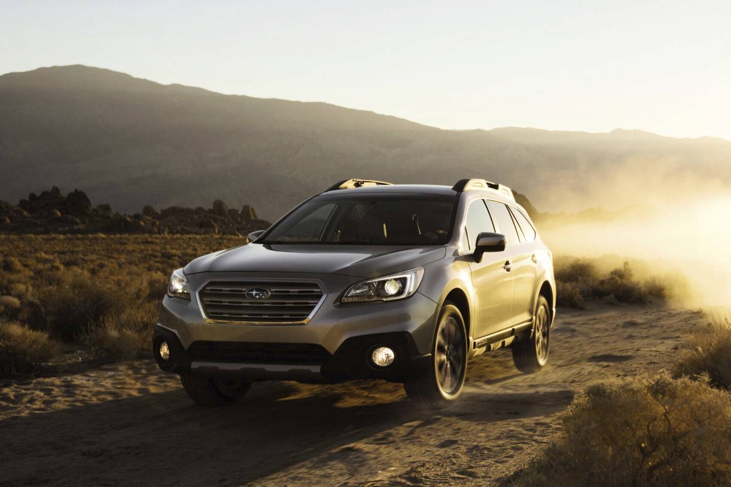 The 2017 Subaru Outback midsize SUV’s standard all-wheel drive and elevated ground clearance are helpful for both wintertime driving and occasional off-road use.