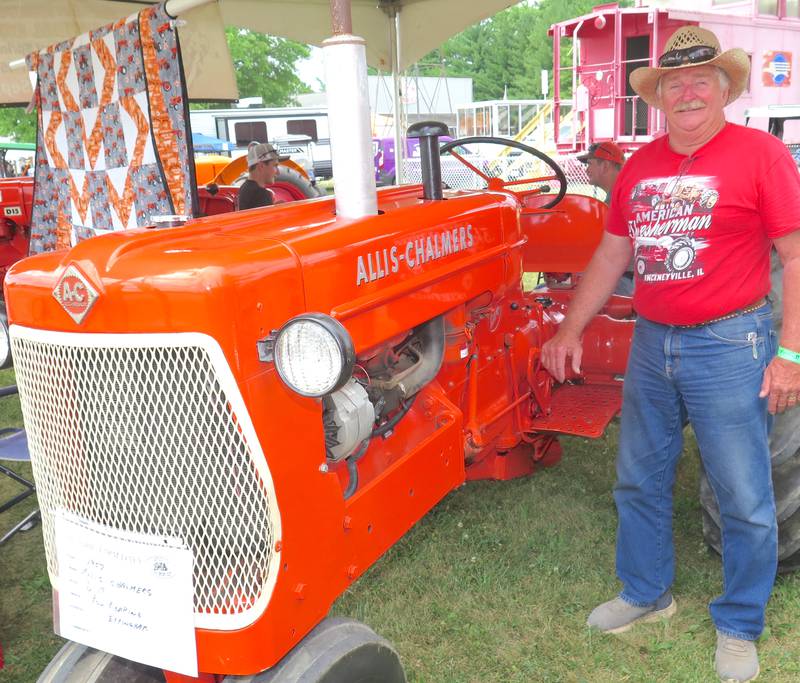 This 1957 Allis-Chalmers restored by Ron Repking of Effingham, Illinois, was on display at Historic Farm Days to promote next year’s show when it will be the featured brand and the Gathering of the Orange National Show will also be held. Repking will bring several of his A-C collection to this year’s Half Century of Progress.