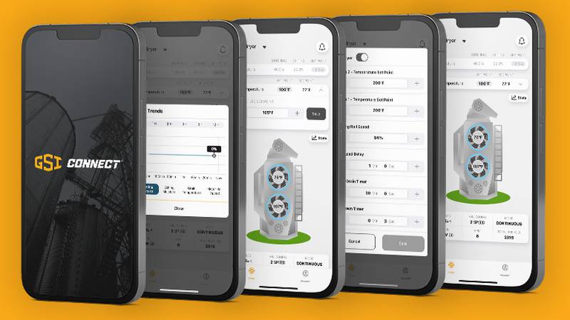 GSI Connect is a mobile-first solution that provides monitoring and remote control of GSI grain dryers to improve quality, minimize risk and save on operational costs.