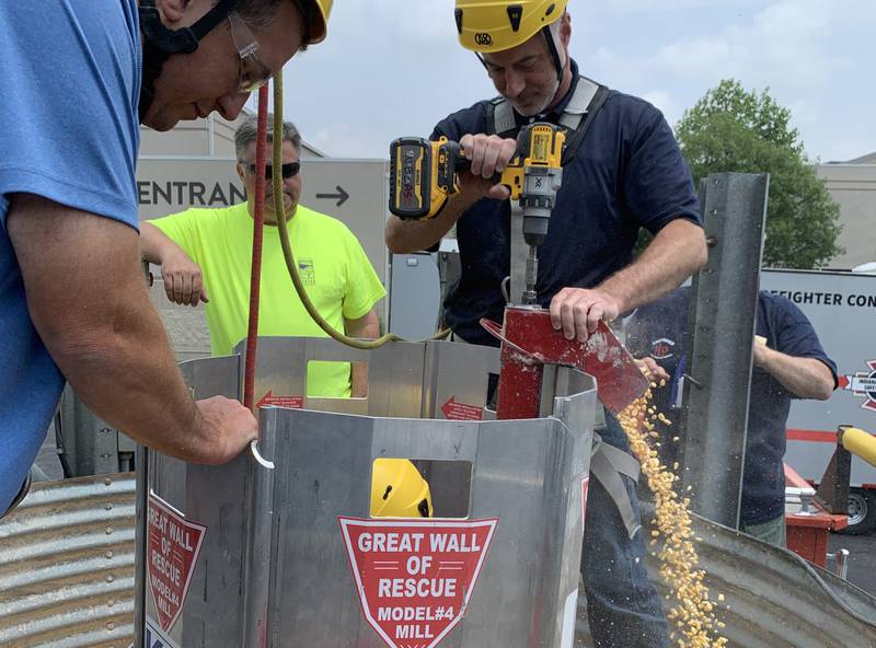 Grain bin safety programs are held to assist rural fire departments.