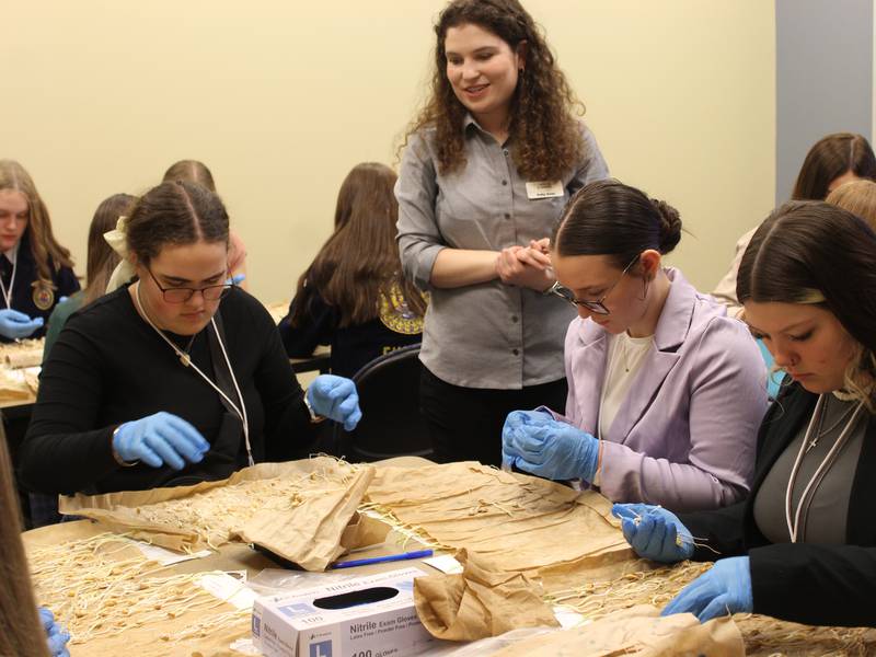 Students learn about ag careers during skills sessions at WCFA