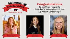 Three students awarded $2,000 Indiana Farm Bureau scholarships