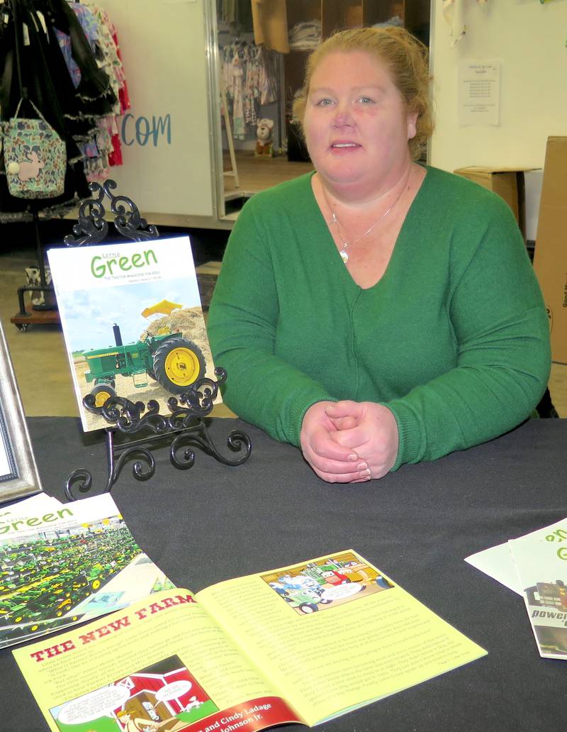 Amanda Hobbs, managing editor, promoted “Little Green — The Tractor Magazine for Kids” at a Midwest Ag Expo booth in the show’s new home goods exhibit hall.