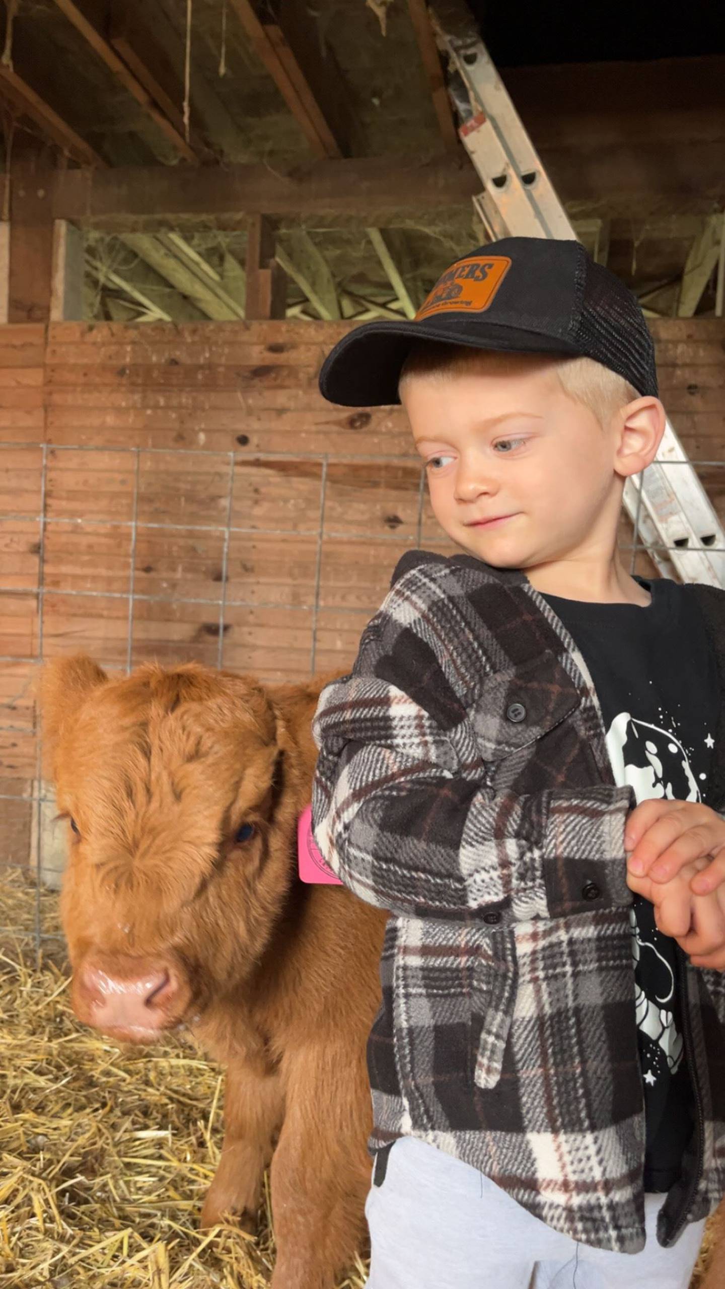 “Waylon and Ruby” — Levi Yoder: “Just a farm boy hanging out with his Highland cow! ‘Hey, Ruby, you’re my best friend.’”