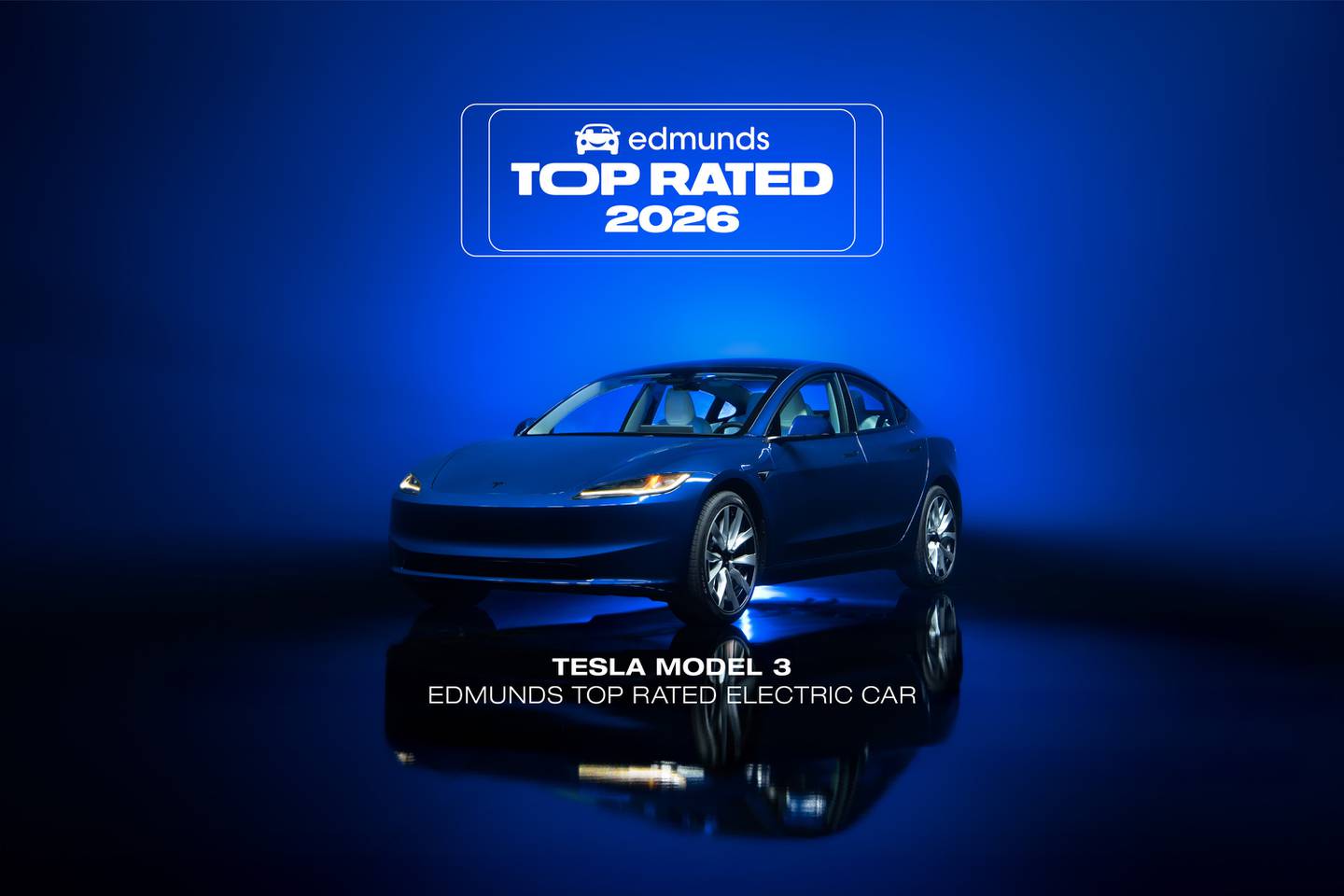 The Tesla Model 3 is the Edmunds Top Rated Electric Car for 2026.