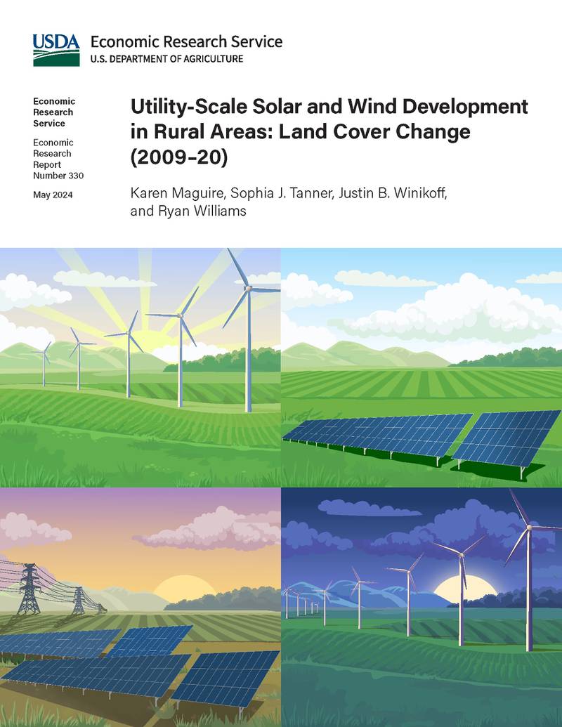 In rural areas, from 2009 to 2020, one third of solar farms and nearly half of wind turbines were installed on land that was in cropland.