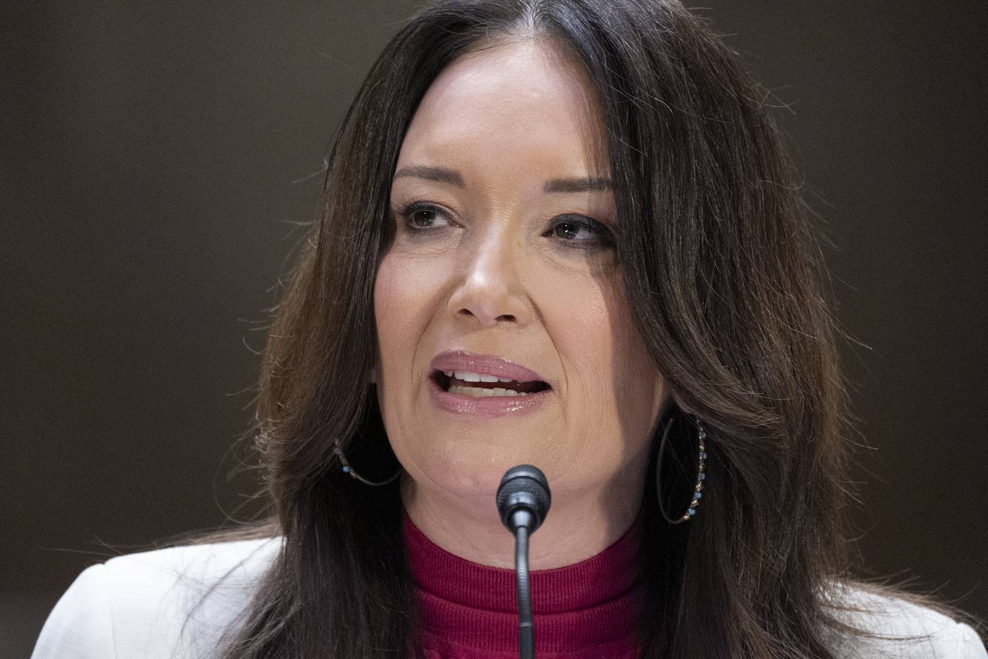 Brooke Rollins attends a Senate Agriculture, Nutrition and Forestry Committee hearing on her nomination for Secretary of Agriculture in Washington.