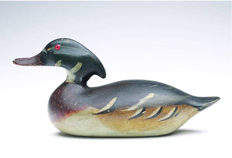 Decoys by the Mason Decoy Factory, like this Challenger-grade mallard duck, are some of the most famous and most desirable among collectors.
