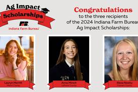 Three students awarded $2,000 Indiana Farm Bureau scholarships