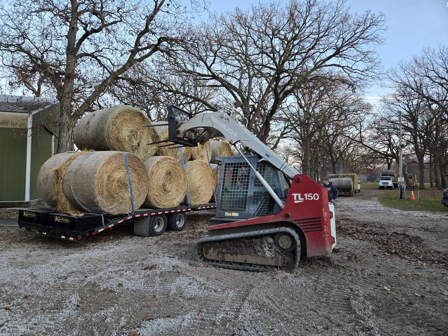 Hay to flood-stricken farmers in east Tennessee was delivered in early November. Volunteers from central Illinois made the hay deliveries in two trips.