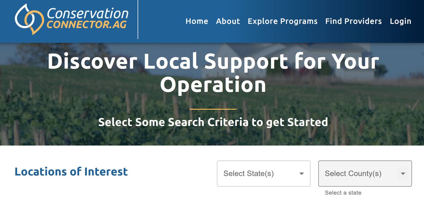 The Conservation Technology Information Center launched the Conservation Connector at connector.ag. This platform is the first and only tool that allows farmers and advisers to easily evaluate conservation incentive programs and connect with technical support in one place.