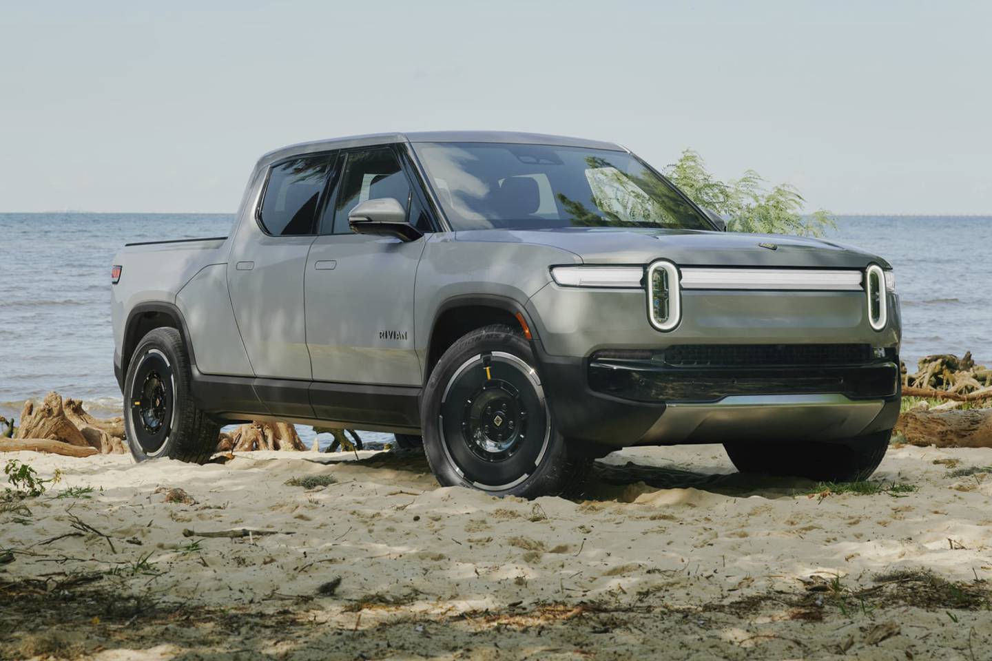 Rivian’s electric R1T pickup truck has multiple off-road modes and impressive towing capability.