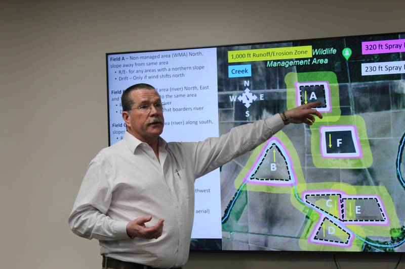 Aaron Hager talks about how the herbicide strategies will impact the way farmers spray herbicides on their fields. The first step for farmers is to read the label on the herbicide to determine if there is a spray drift buffer and how many runoff and erosion mitigation points they will need to satisfy.