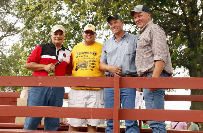 The Parade of Power announcing team of Max Armstrong (from left), Shawn Blobaum, Josh Hickey and Joel Prestegaard is returning for the 2024 Waterman Lions Summerfest and Antique Tractor and Truck Show on Saturday, July 20.