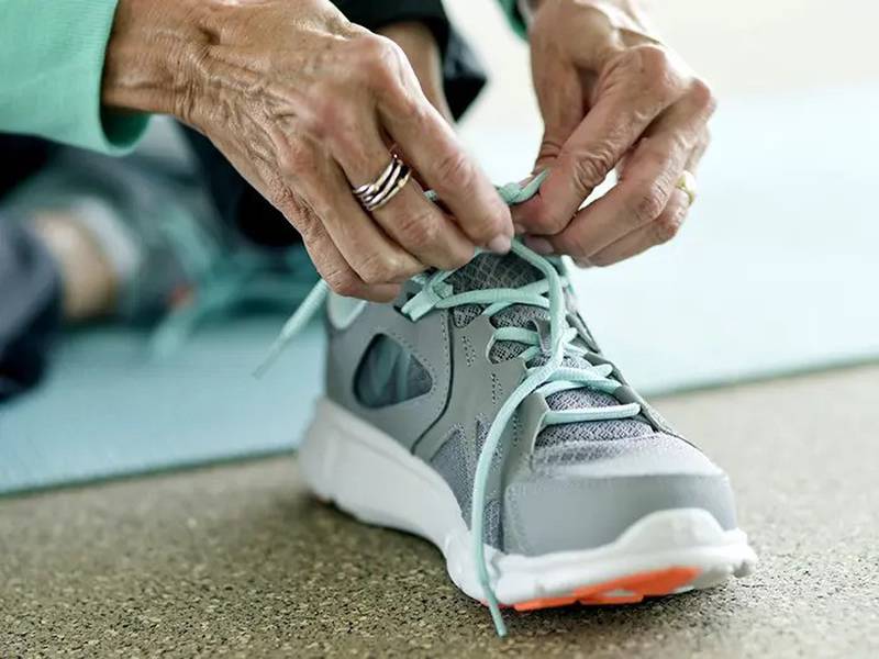 Supportive, comfortable shoes help protect your feet during exercise.