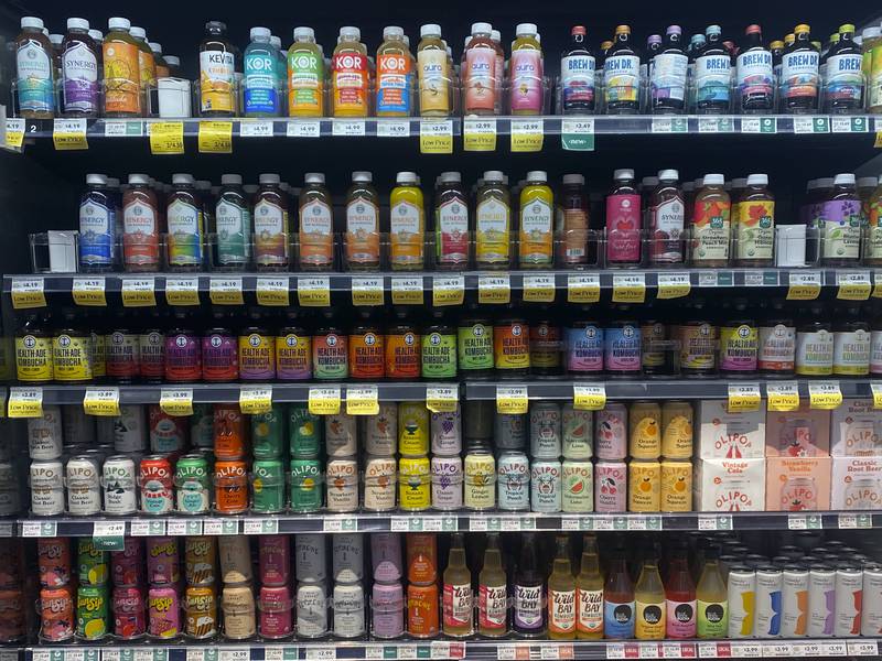 An array of functional beverages is shown.