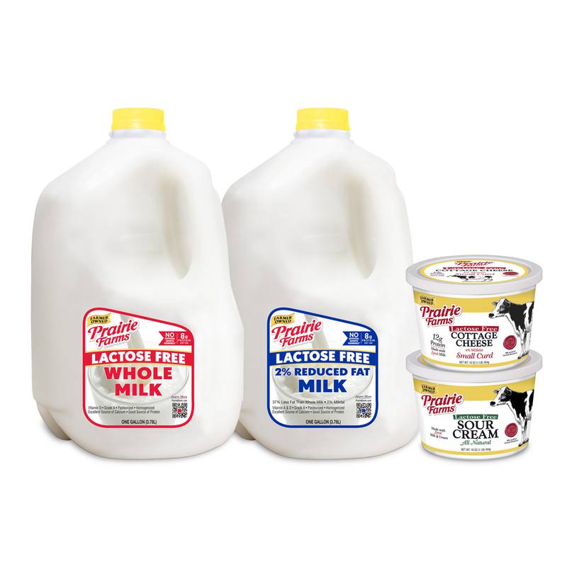 Prairie Farms Dairy is adding sour cream, cottage cheese and fresh milk gallons to its lineup of lactose-free products.