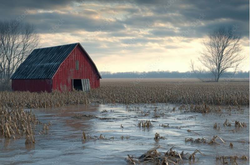 With poor drainage, farms can experience persistent saturation and flooding.