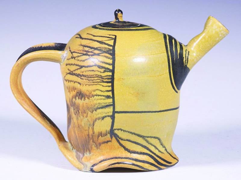 Would you put a teapot like this on a display shelf or on the table? Many modern studio ceramics could go either way.