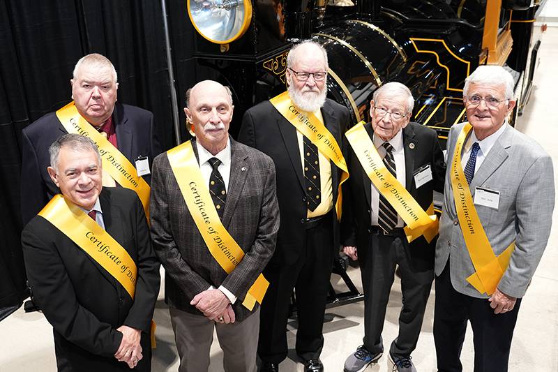 Purdue University’s Agricultural Alumni Association presented Certificates of Distinction to six recipients. The 2024 honorees are: Freddie Barnard (from left), Tom Bechman, Ben Carter, Steve Nichols, Bud Harmon and Don Lehe.