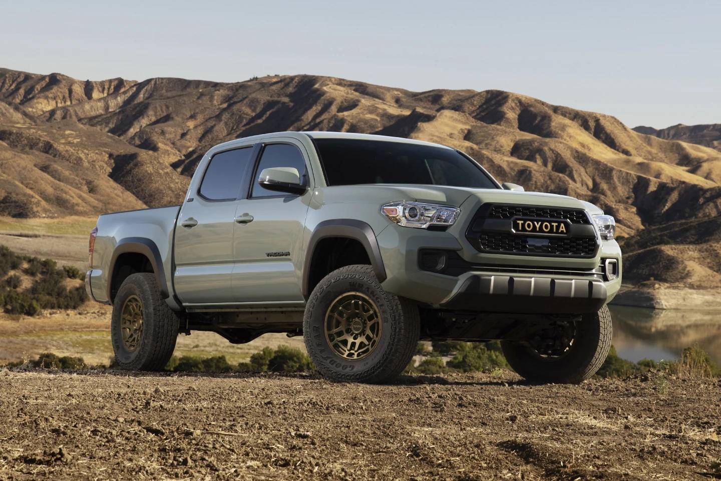 This photo shows a used Toyota Tacoma midsize pickup, which can be found for $25,000 or less.