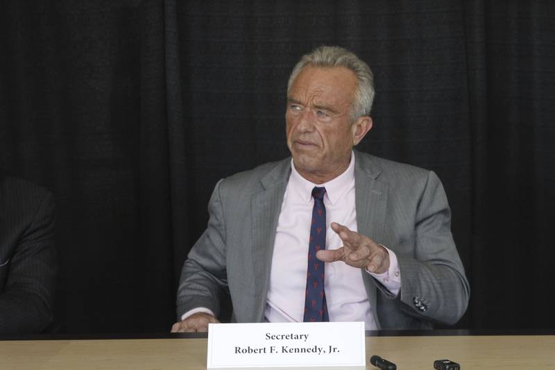 U.S. Health Secretary Robert F. Kennedy Jr. attends a news conference in Anchorage, Alaska.
