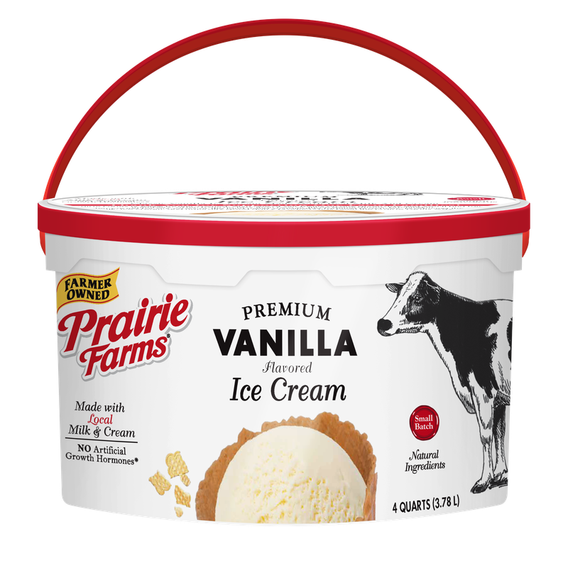 With 24 servings of premium vanilla ice cream in each family-size 4-quart pail, there are plenty of scoops to build sundaes, fill cones, blend shakes and everything in between