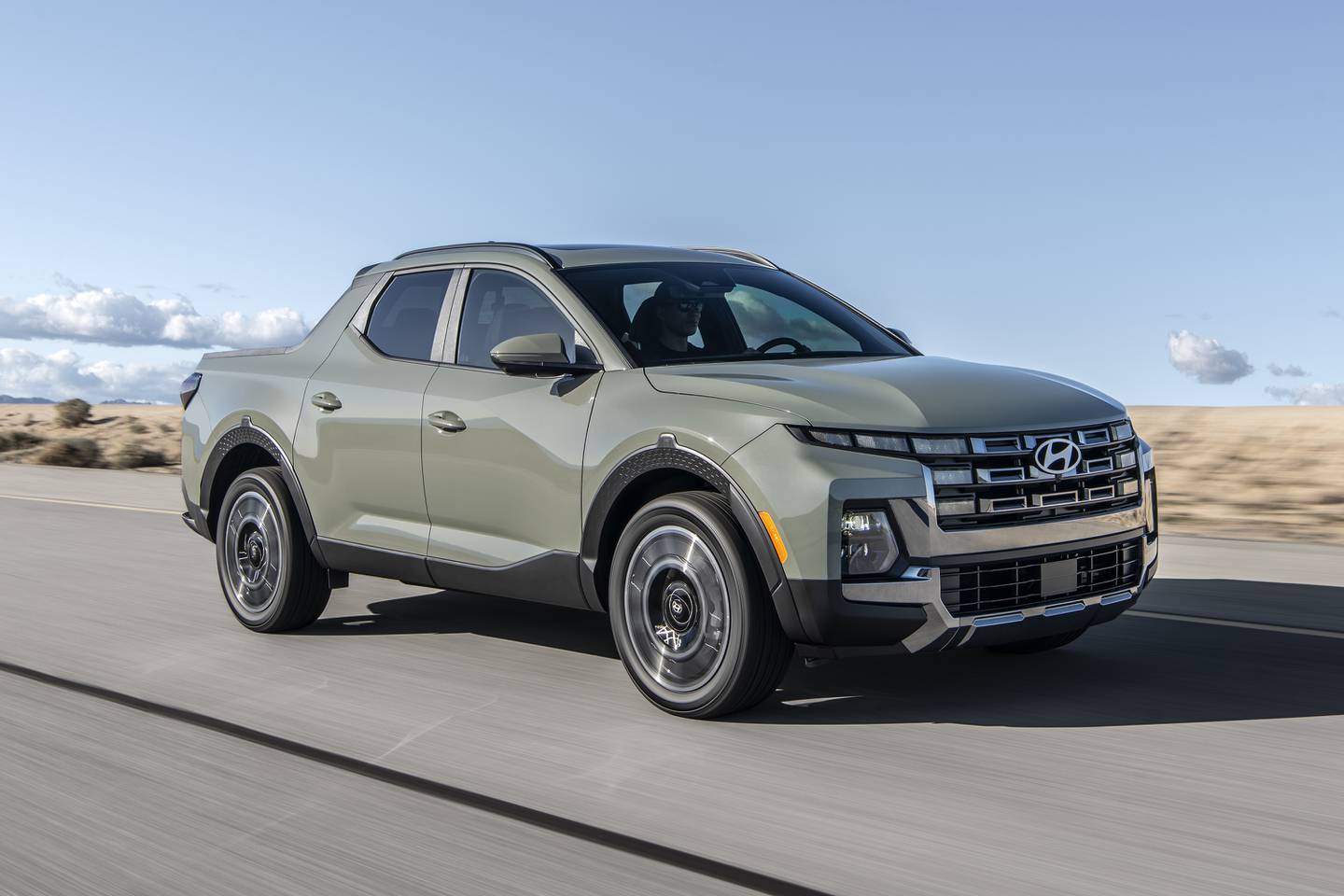 The 2025 Hyundai Santa Cruz compact pickup has a car-like interior and impressive towing capabilities.
