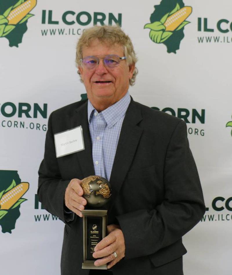 Martin Barbre of Carmi is the recipient of the Illinois Corn Growers Association’s top award, The World of Corn.