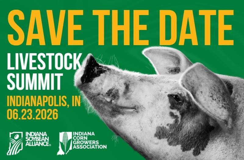 Indiana Soybean Alliance and Indiana Corn Marketing Council are sponsoring the Livestock Summit.