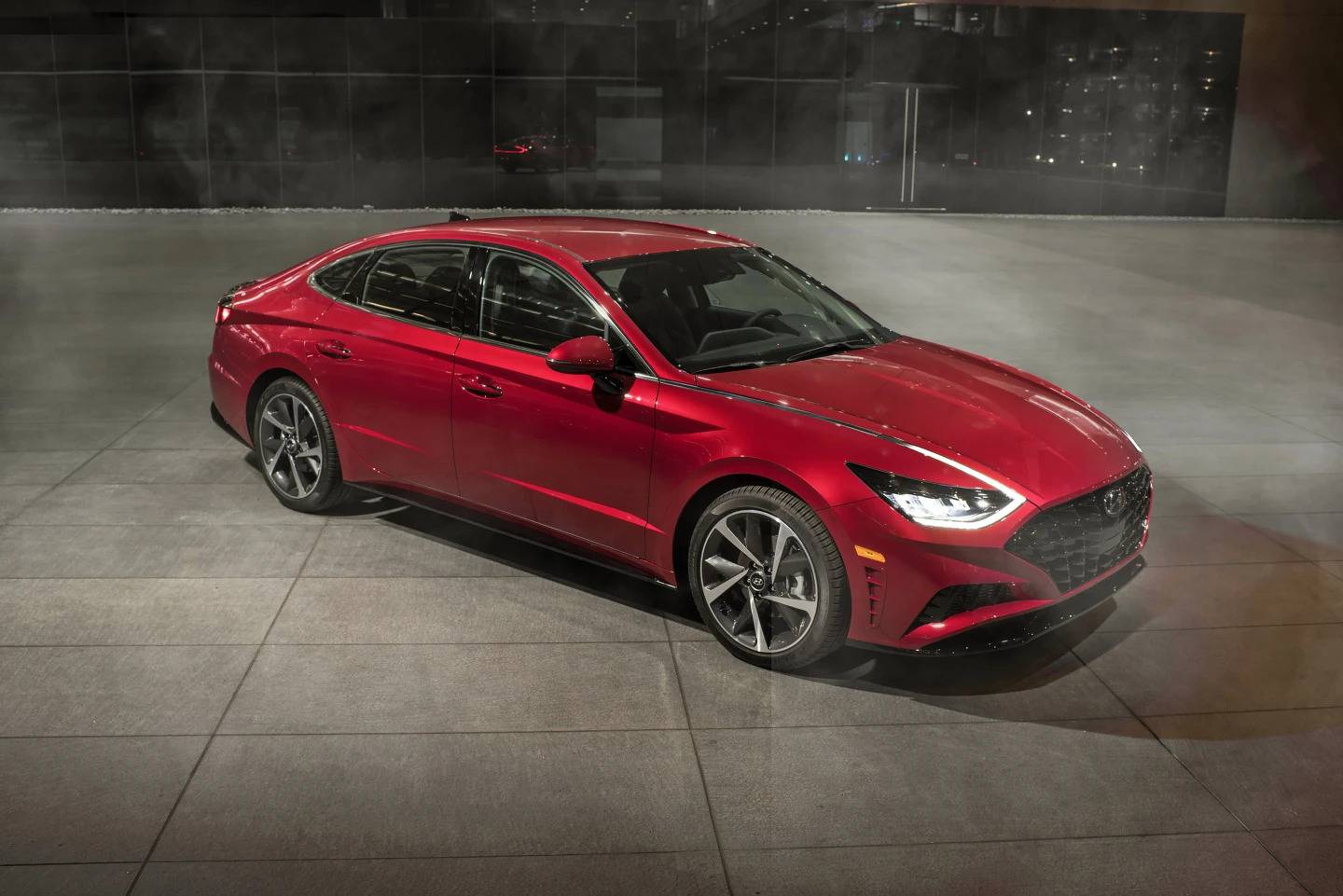 This photo provided by Hyundai shows the 2023 Sonata Hybrid. This is one of the most efficient sedans on the market, getting up to an EPA-estimated 52 mpg in combined driving.
