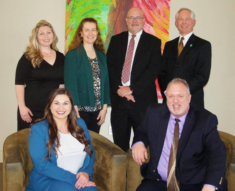 Elizabeth Strom (front left) was elected president of the Illinois Society of Professional Farm Managers and Rural Appraisers. Other members of the leadership team are Michael Lauher (front right), president-elect; Laura Enger (back row, from left), vice president; Maria Boerngen, academic vice president; Gary Schnitkey, secretary/treasurer; and Russell Hiatt, immediate past president.